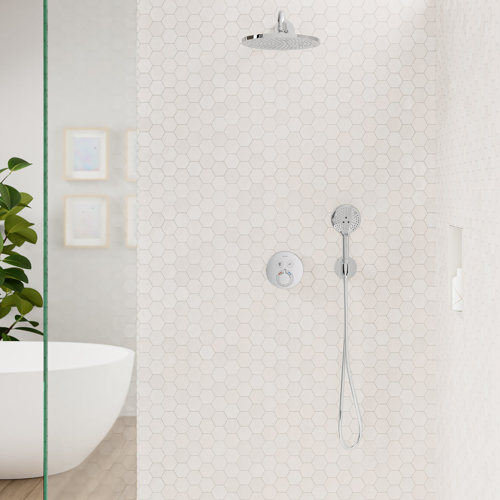 hansgrohe FixFit S Wall Outlet with Handshower Holder Wayfair